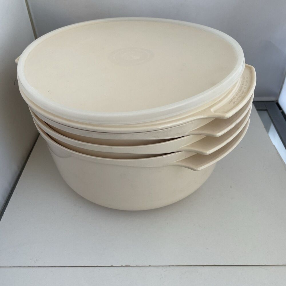 Vintage Tupperware Tupperwave Microwave Stack Cooker Set 5-Piece Lot